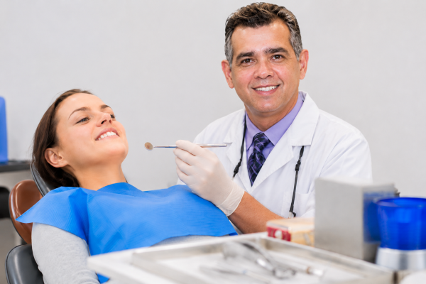 Dr Souza with patient
